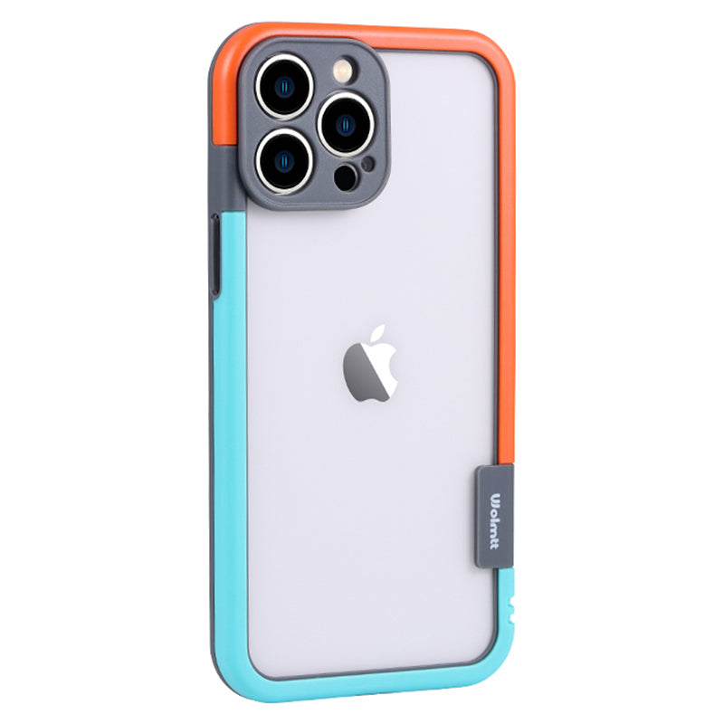 WOLMTT For iPhone 15 Pro Max Anti-scratch Case Dual Color Frame PC+TPU Phone Cover WOLMTT For iPhone 15 Pro Max Anti-scratch Case Dual Color Frame PC+TPU Phone Cover
